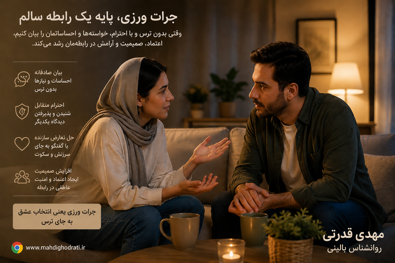 جرات ورزی؛ پل ارتباطی میان بیان نیاز و حفظ صمیمیت در زندگی مشترک