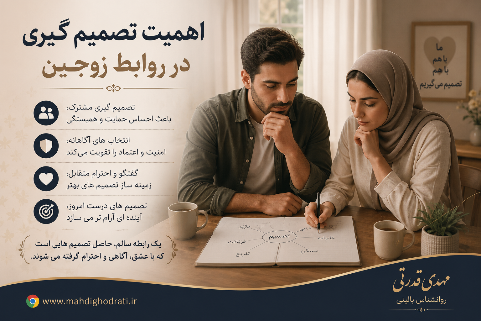 ستون پنهانِ پایداری در روابط زوجین
